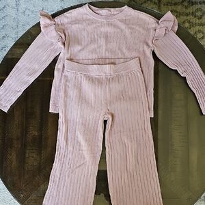 Carter's Pink Ribbed Kids Bottoms Set